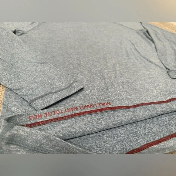 Rhône - Reign long sleeve - soft sweat-wicking - heather blue - Picture 3 of 5